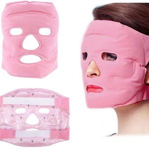 Magnet and gel message facemask, Cold/Hot...Green color